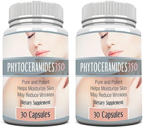 PHYTOCERAMIDES 350 mg with VITAMINS A, C, D and E. Best for Anti-Aging and Optimal Skin Nutrition - FULL 30 Day Supply - Vegetarian Capsules. One of the Hottest Trends of 2014 | Premium Quality Plant Naturally Derived -100% All Natural ★ LOSE WRINKLES AND FINE LINES. OBTAIN YOUNGER SMOOTHER RADIANT SKIN
