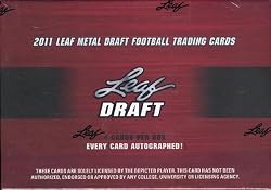 2011 Leaf Metal Draft Football Cards Unopened Hobby Box (4 Rookie Autographs) - Possible Autos of Cam Newton, Ryan Mallett, Blaine Gabbert, Mark Ingram, Nick Fairley, AJ Green, Casey Matthews & more!!