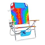 Extra Large - High Seat Heavy Duty Beach Chair w/ Drink Holder