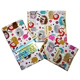 SnackTaxi Reusable Sandwich-sack Bag, Snack-sack Bag and Twice-as-nice Napkin Hedgehog Meadow Set.