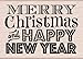 Hero Arts Rubber Stamps Merry Christmas and Happy New Year Woodblock Stamp