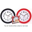 Backwards Wall Clock - Runs Counterclockwise & Reverse (Black or Red)