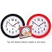 Backwards Wall Clock - Runs Counterclockwise & Reverse (Black or Red)