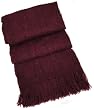 Handmade Alpaca Natural Fiber Scarf in Cable Design - Fresh Plum (Classic Fringes) Handmade Alpaca Natural Fiber Scarf in Cable Design - Fresh Plum (Classic Fringes)