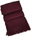 Handmade Alpaca Natural Fiber Scarf in Cable Design - Fresh Plum (Classic Fri...