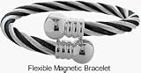 Black & Silver Steel Magnetic Bangle Style Bracelet