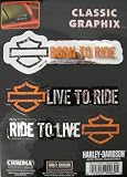 Harley Davidson Born To Ride Classic Graphix Emblem Decal