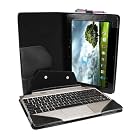 MiniSuit ASUS Transformer Pad Infinity Case TF700 / TF700T PU Leather Keyboard Portfolio Stand Case Cover for TF700 Keyboard Mobile Dock and Tablet (Black)