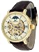 Adee Kaye Men's Mechanical Dual Time Skeleton Watch Model AK6231-MG
