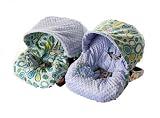 Itzy Ritzy Baby Ritzy Rider in Bubble Dot Blue & Blue Minky Dot Infant Car Seat Cover