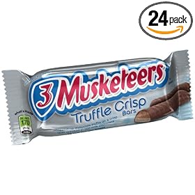3 Musketeers Truffle Crisp Bar, 1.1-Ounce Bars (Pack of 24)