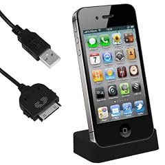 mumbi USB Dockingstation iPhone 4 4S Dock / Basisstation inkl. USB Datenkabel mit Line OUT