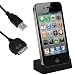 mumbi USB Dockingstation iPhone 4 4S Dock / Basisstation inkl. USB Datenkabel mit Line OUT