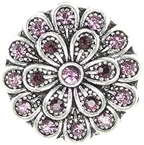 Golberg Snap Button Jewlery Charms and Bracelets and Rings - Leather Bracelets and Silver Bracelets and Rings - Multiple Colors/ Sizes - 61 18mm Interchangeable Snap Charms Stocking Stuffer