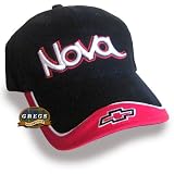 Nova Bowtie Hat Cap Black Red (Apparel Clothing) by Gregs Automotive LLC