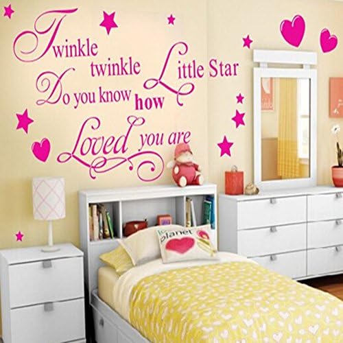 "Twinkle Twinkle Little Star" Wall Art Quote Sticker Decal Nursery Children Room Decor