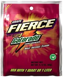 Gatorade Fierce Grape Powder, 2.12-Ounce Single Serve Pouches (Pack of 144)