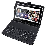 10 inch Leather Keyboard Case for 10.1'' Tablet PC Epad Apad MID With USb2.0 Stylus Stand