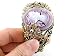 Cameo Lady Amber Crystal Rhinestone Vintage Inspired Brass Cuff Bangle Bracelet
