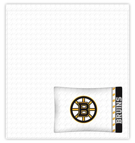 NHL Boston Bruins Comforter and Sheets 4 Pc Twin Bedding Set