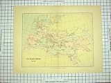 ANTIQUE MAP ROMAN EMPIRE A.D.117. MEDITERRANEAN