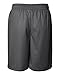 Adult mesh athletic shorts. (Graphite) (Large)