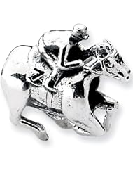 Reflection Beads Silver Race Horse Sports Bead