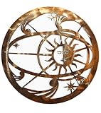 IMAGE OF Celestial Orbit - Sun and Moon Metal Wall Art Sculpture