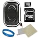 VG Slim Travel Edition Semi Hard Case w/ Removable Carbineer (Glossy Black EVA) for Sony Cyber-Shot DSC-TX30 / DSC-WX80 / DSC-W730 / DSC-W710 / DSC-WX150 / DSC-W690 / DSC-TX66 / DSC-TX20 / DSC-WX70 / DSC-TX200V / DSC-WX50 / DSC-W610 / DSC-W620 / DSC-W650 / DSC-WX30 / DSC-W550 / DSCR-TX55 / DSC-W510 / DSC-W530 / DSC-W560 / DSC-T110 / DSC-WX10 / DSC-WX9 / DSC-W570 Point & Shoot Digital Cameras + Universal Screen Protector + 16GB SD Memory Card & Adapter + SumacLife TM Wisdom Courage Wristband