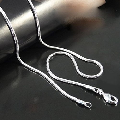 OVERMAL Fashion Hot Mens Womens Sell Silver Jewelry Snake Chain Necklace 24inch