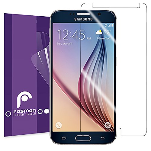 Fosmon Samsung Galaxy S6 Screen Protector - HD Crystal Clear [Japan 3H Hard Coating Film] Screen Shield for Samsung Galaxy S6 - 3 Pack