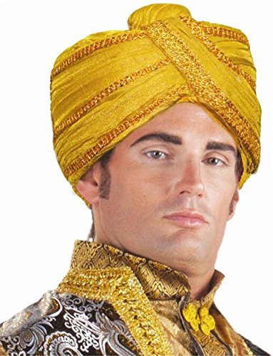 Golden Maharaji Turban - Sultans, Fortune Tellers, Gypsies and Arabian Nights!