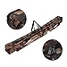 Almatess Portable Waterproof Double-Layer Camo Fishing Rod Carrier Fishing Pole Tools Storage Bag Organizer Tube Case 120cm