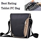 Rock Multi Function Shoulder Bag for Tablet Pc Under 10 Inch - Extremely Light with 3 Layers and 9 Porkets for Tablet, Wallet, Cellphone, Keys, Books,------ Black