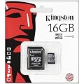 Kingston Carte m�moire microSDHC avec adaptateur SD Classe 4 16 Go