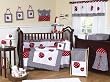 Red & White Polka Dot Ladybug Baby Bedding - 9pc Crib Set