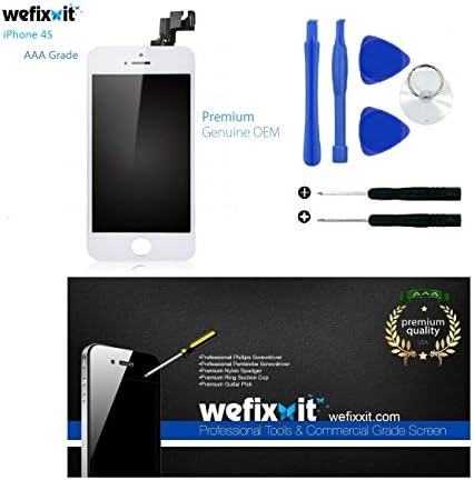 Premium Iphone LCD Screen Replacement Parts with Repair Kit : by Wefixxit (LCD-Screen-Kit-Iphone4S-white)