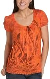 Self Esteem Juniors' Feather Medallion Smocked Bottom Sublimation Tee