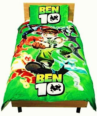 NEW BEN 10 PANEL SINGLE DUVET COVER SET