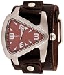 Nemesis #BLB011B Men's Premium Wide Leather Cuff Band Teardrop Watch