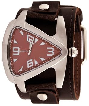 Nemesis #BLB011B Men's Premium Wide Leather Cuff Band Teardrop Watch