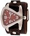 Nemesis #BLB011B Men's Premium Wide Leather Cuff Band Teardrop Watch