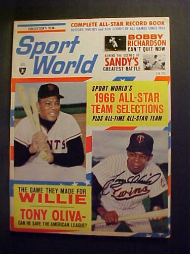 Tony Oliva Minnesota Twins Autographed August 1966 Sport World Magazine