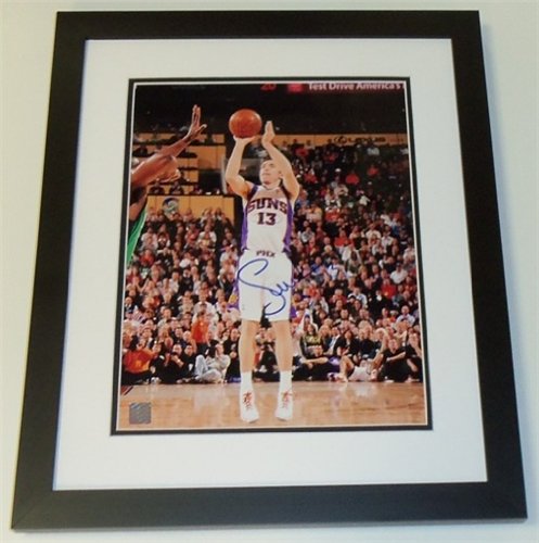 Steve Nash Autographed/Hand Signed Phoenix Suns 11x14 Photo CUSTOM FRAMED