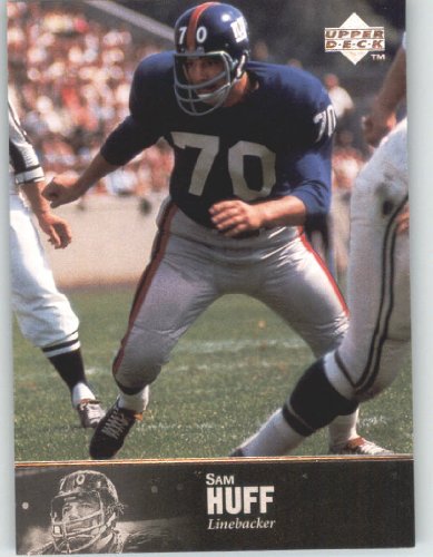 1997 Upper Deck Legends Football Card # 31 Sam Huff - New York Giants - NFL Trading Card in Screw Down Case
