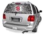 North Carolina State Wolfpack Shattered Auto Rear Window Decal