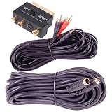 3m PC / Laptop to TV Video Kit 3 Peice - SCART Adapter / S-Video Cable / 3.5mm Jack to 2 x RCA Phono Cable