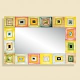 IMAGE OF Bassett Mirror Company Squares Decorative Mirror Wall Art - 36W x 24H in. - M2657