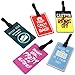 Bundle Monster 5 pc Silicone Mixed Design Luggage Bag Tag Set