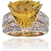 Golden Beryl & Diamond Ring in 14K Gold by Designer MICHAEL VALITUTTI